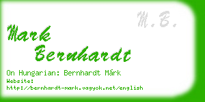 mark bernhardt business card